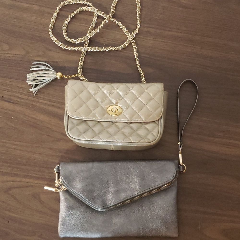 Quilted bags  Like Bag and Silver Clutch